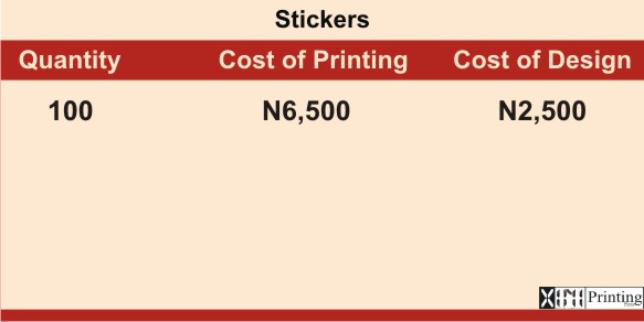 Printing & Branding Services Company In Lagos | Stickers Printing Prices
