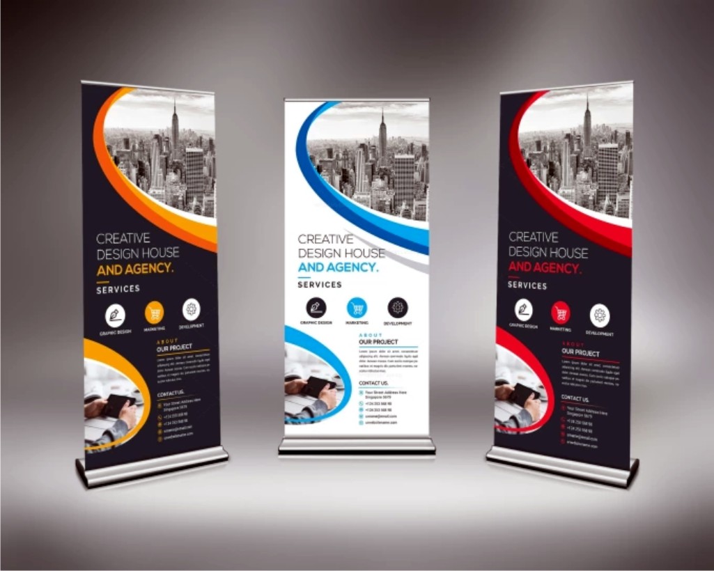Design the perfect pull up Roll up banner XINI No (1) Corporate