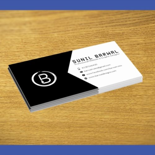 single sided business card